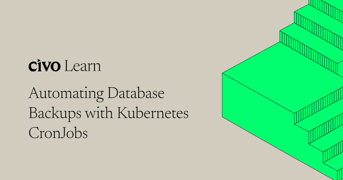 Automating database backups with Kubernetes CronJobs