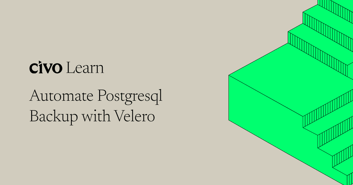 Automate PostgreSQL backup with Velero