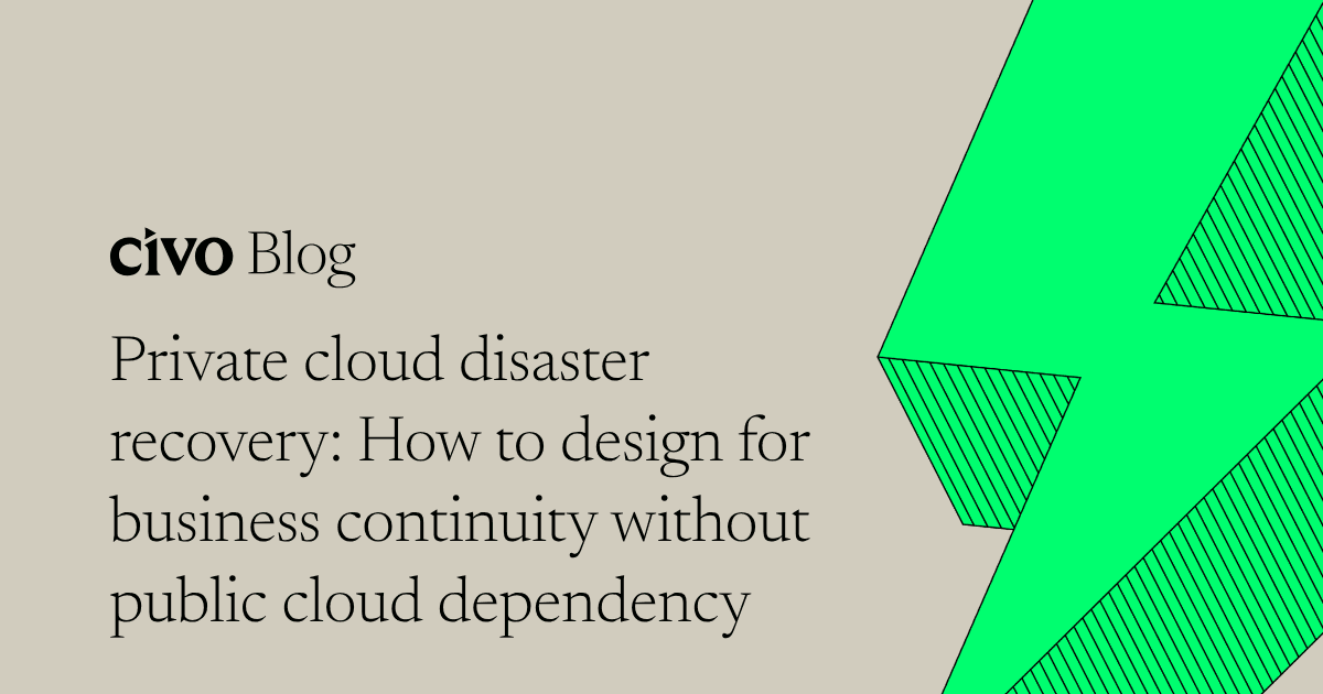 Private cloud disaster recovery: How to design for business continuity without public cloud dependency