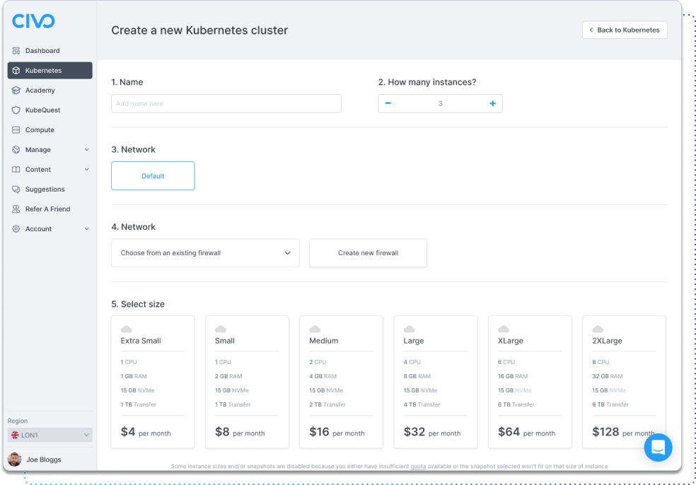 Civo Kubernetes new page