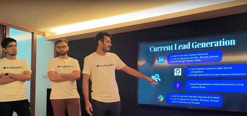 The TrueFoundry team presenting