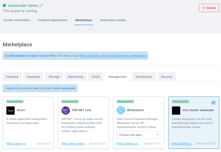 Adding the autoscaler to a running cluster