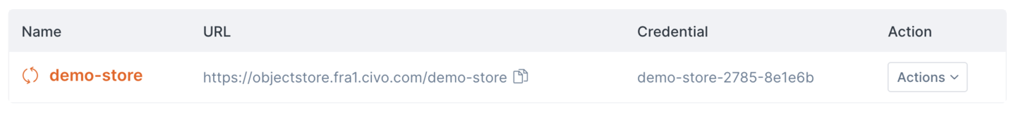 New object store being created