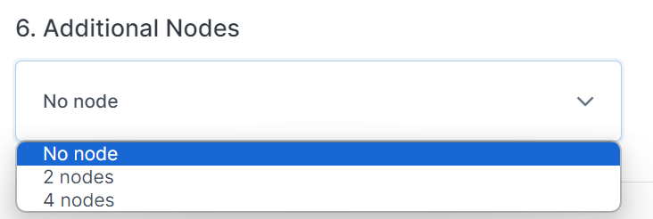 Additional nodes dropdown