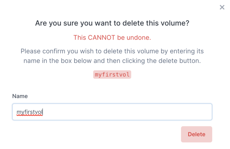 Civo-volumes-delete-confirmation-popup