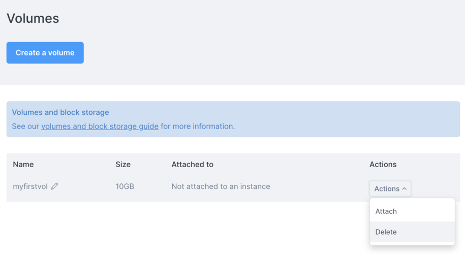 Civo-volumes-actions-menu-delete
