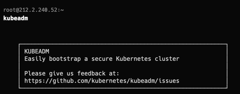 Kubeadm command running on a created instance