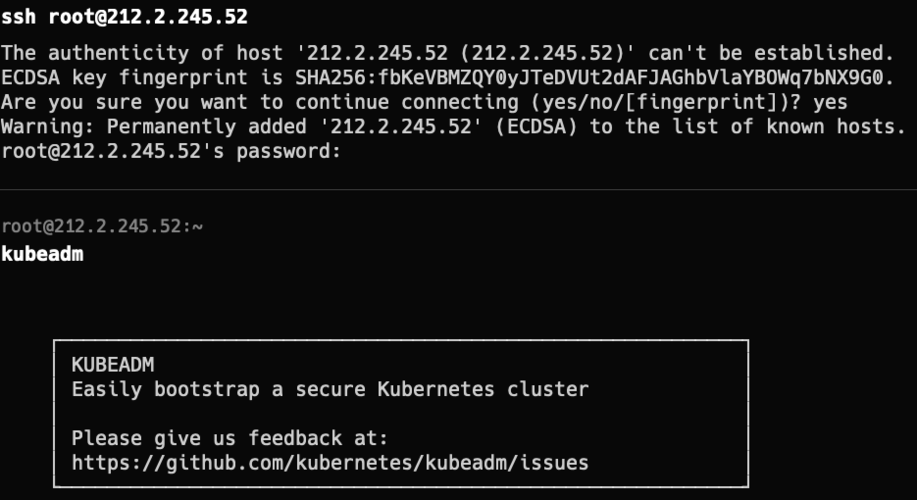 Kubeadm bootstrapping a Kubernetes cluster